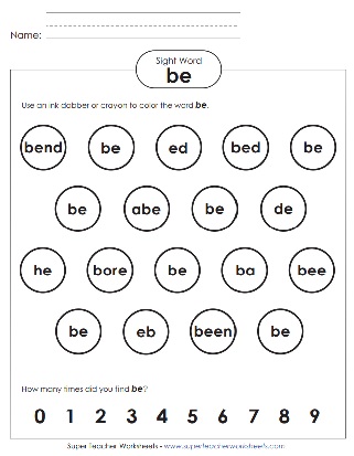 Recognize Sight Word Recognize Sight Word