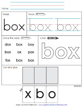 Sight Word Worksheets & Activities - Box Sight Word Worksheets & Activities - Box