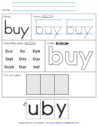 Sight Word Worksheet: Buy