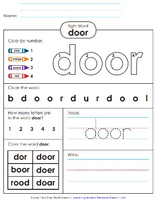 Sight Word: Door