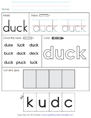 Snap Words Worksheets