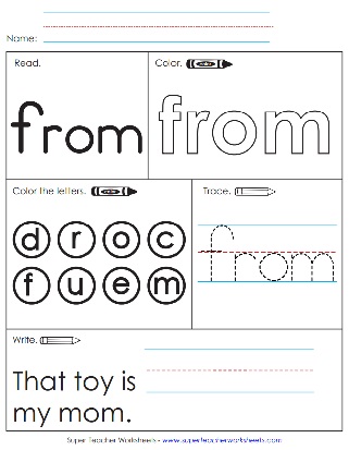 Sight Word: From Sight Word: From