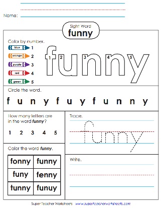 Sight Word: Funny