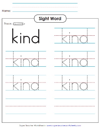 Handout Sight Words