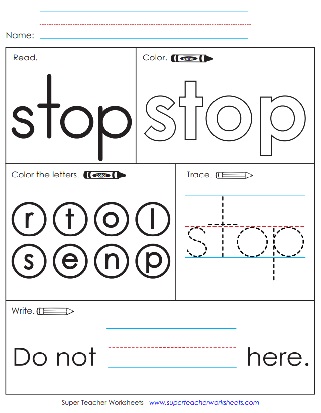 Printable Sight Word Activities