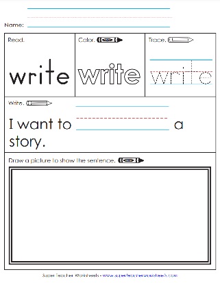 Sight Word Activity - Write