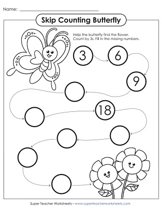 Skip Count Worksheet Skip Count Worksheet