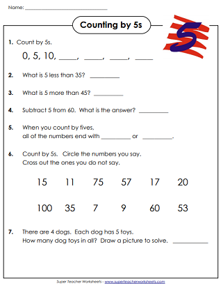 5 S Counting Chart