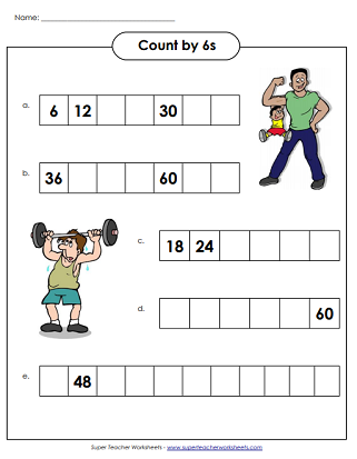 Counting By Sixes Chart