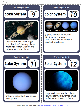 solar system and planets worksheets