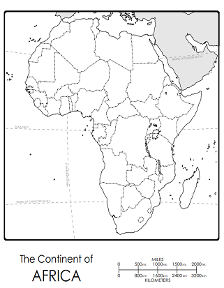 African Map - Blank