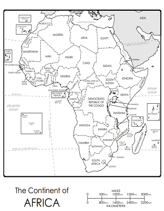 Labeled African Map