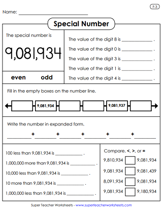 Special Number Printables