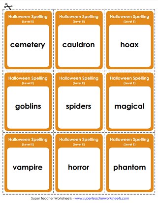 Spelling Worksheets - Flashcards