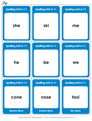 First Grade Spelling Flash Cards First Grade Spelling Flash Cards