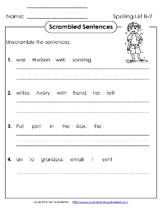 Unscramble Spelling Worksheet Unscramble Spelling Worksheet