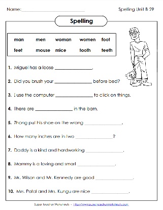 Printable Spelling Worksheets - 2nd Grade Printable Spelling Worksheets - 2nd Grade