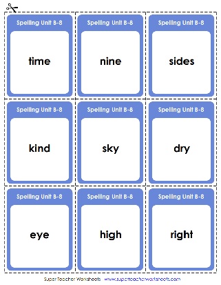 Second Grade Spelling Word Flash Cards Second Grade Spelling Word Flash Cards