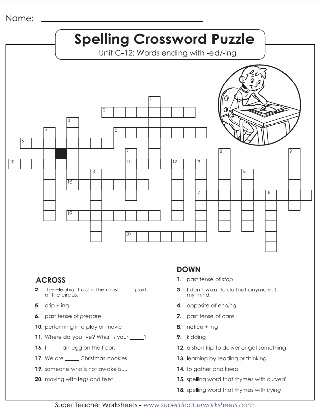 Spelling Grade 3 Crossword Puzzle