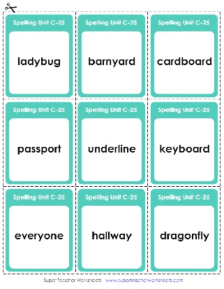 Third Grade Spelling Flashcards