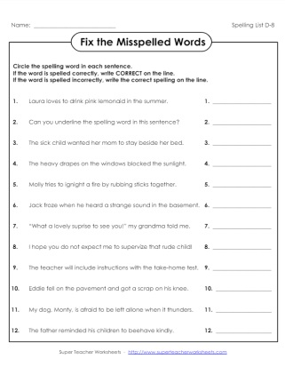 Spelling Grade 4 Fix The Words Spelling Grade 4 Fix The Words
