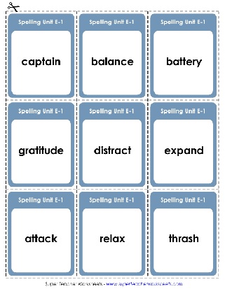 5th Grade Spelling Words Short-a Short-e Flashcards Worksheet 5th Grade Spelling Words Short-a Short-e Flashcards Worksheet