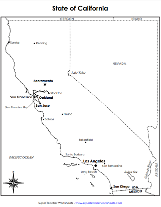 California Map Worksheet