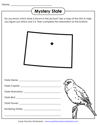 State of Colorado Worksheets (50 States)