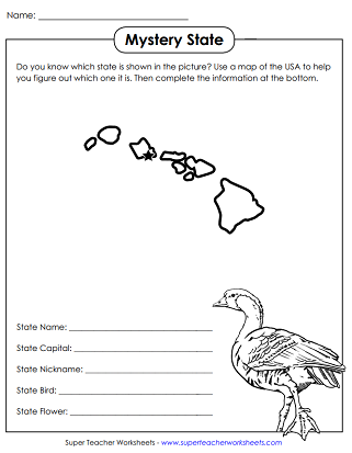 Hawaii - State Facts Worksheet