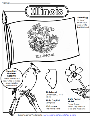Illinois Worksheets - State Symbols Illinois Worksheets - State Symbols