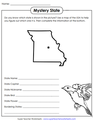 State of Missouri Printable Worksheets