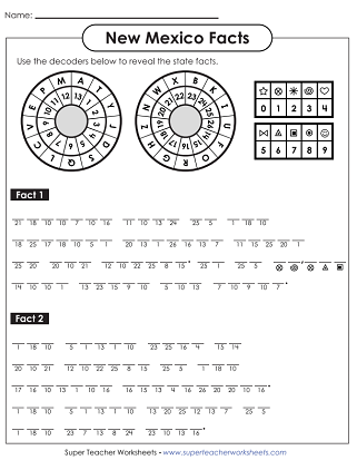 State of New Mexico Cryptogram Puzzle