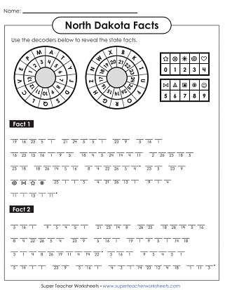 State of North Dakota Puzzles and Activities