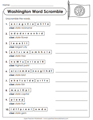 State of Washington - Puzzles and Activities