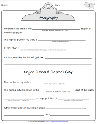 50 States Worksheets - Report 50 States Worksheets - Report