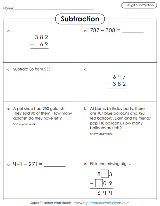 2-3 Digit Addition & Subtraction With Regrouping Strategies, Mixed