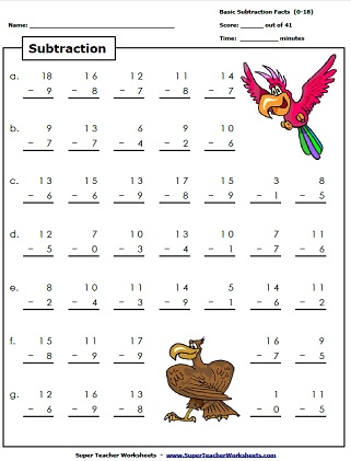 Subtraction Worksheet