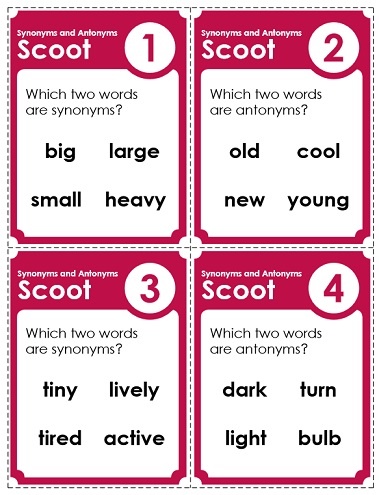 Synonyms Antonyms Homonyms Spreadsheet Activity