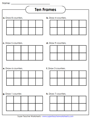 Ten-Frames Worksheets