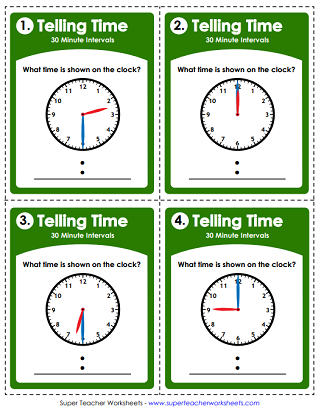 Time Task Cards (Hour and Half Hour)