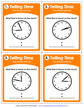 Time Task Cards (Nearest Minute)