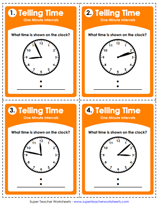 Worksheets: Time to the Nearest Minute