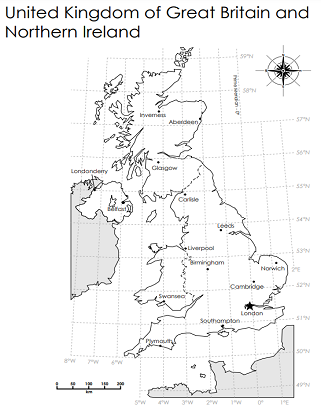 United Kingdom Map - Latitude and Longitude