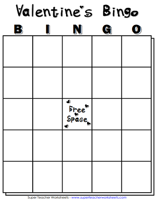 Valentine's Day Worksheets (Bingo)