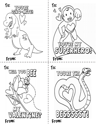 Valentine's Day Worksheets (Cards)