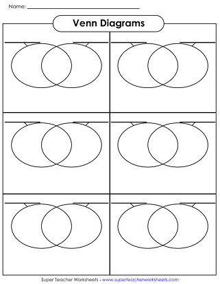 Blank Venn Diagrams (Printable Worksheets)