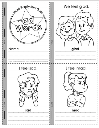 Word Family Mini-Book (-ad)