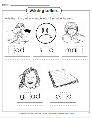 -ad Word Family Printable Activities