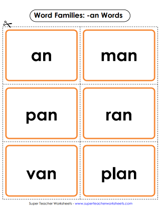 -an Word Family - Flashcards