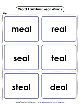 Word Family Worksheets - eal